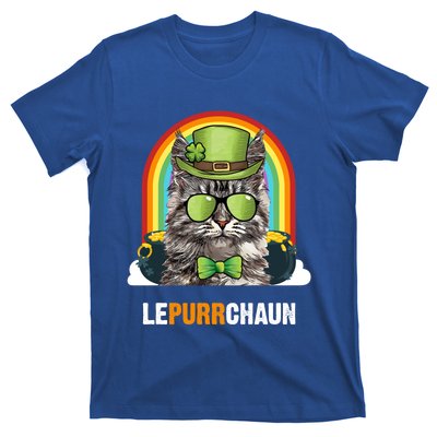 Funny Maine Coon Cat Lepurrchaun St Patricks Day Gift T-Shirt