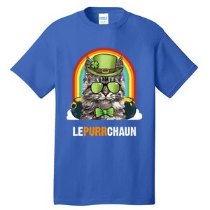 Funny Maine Coon Cat Lepurrchaun St Patricks Day Gift Tall T-Shirt