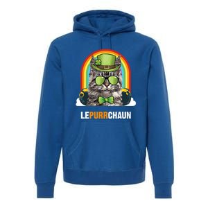 Funny Maine Coon Cat Lepurrchaun St Patricks Day Gift Premium Hoodie