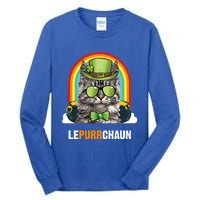 Funny Maine Coon Cat Lepurrchaun St Patricks Day Gift Tall Long Sleeve T-Shirt