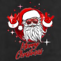 Funny Merry Christmas Disco Santa Claus 7 Panel Mesh Trucker Snapback Hat
