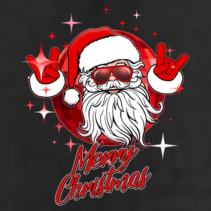Funny Merry Christmas Disco Santa Claus 7 Panel Mesh Trucker Snapback Hat