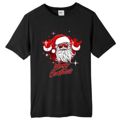 Funny Merry Christmas Disco Santa Claus Tall Fusion ChromaSoft Performance T-Shirt