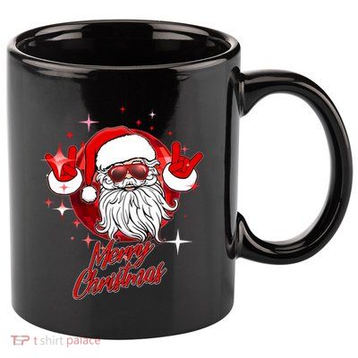 Funny Merry Christmas Disco Santa Claus 11oz C Handle Ceramic Mug