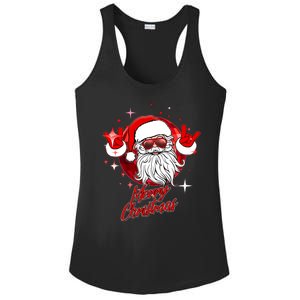 Funny Merry Christmas Disco Santa Claus Ladies PosiCharge Competitor Racerback Tank