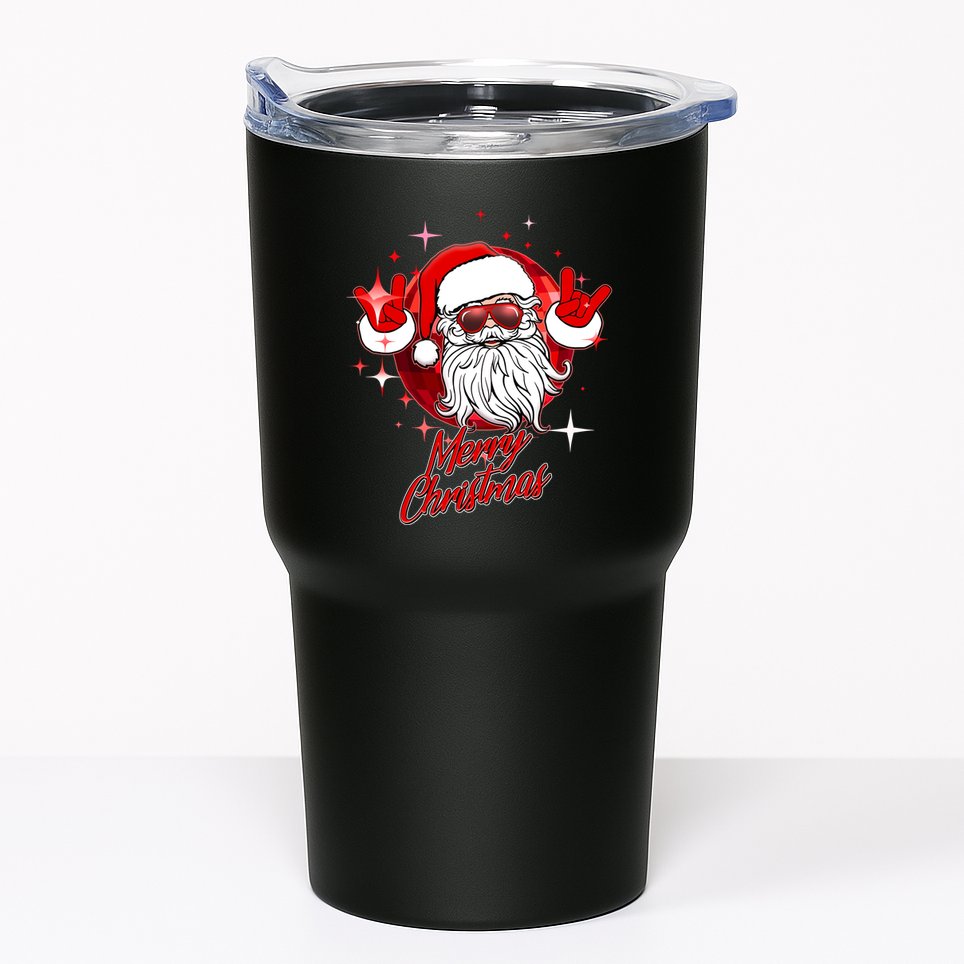 Funny Merry Christmas Disco Santa Claus Tumbler