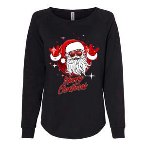 Funny Merry Christmas Disco Santa Claus Womens California Wash Sweatshirt