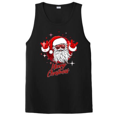 Funny Merry Christmas Disco Santa Claus PosiCharge Competitor Tank