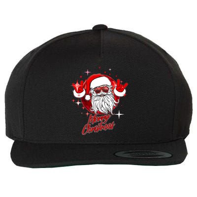 Funny Merry Christmas Disco Santa Claus Wool Snapback Cap