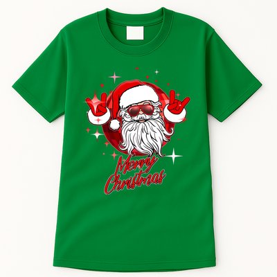 Funny Merry Christmas Disco Santa Claus Tall T-Shirt