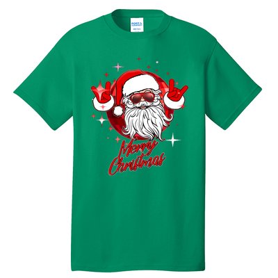 Funny Merry Christmas Disco Santa Claus Tall T-Shirt