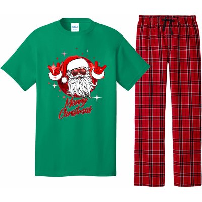 Funny Merry Christmas Disco Santa Claus Pajama Set