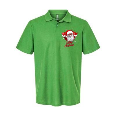 Funny Merry Christmas Disco Santa Claus Softstyle Adult Sport Polo