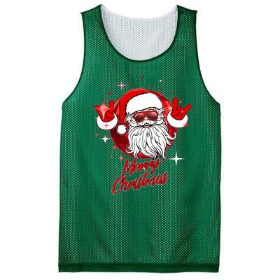 Funny Merry Christmas Disco Santa Claus Mesh Reversible Basketball Jersey Tank