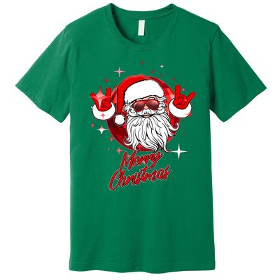 Funny Merry Christmas Disco Santa Claus Premium T-Shirt