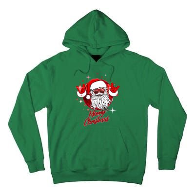 Funny Merry Christmas Disco Santa Claus Tall Hoodie