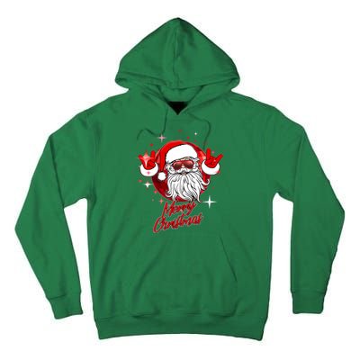 Funny Merry Christmas Disco Santa Claus Tall Hoodie