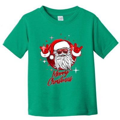 Funny Merry Christmas Disco Santa Claus Toddler T-Shirt