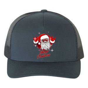 Funny Merry Christmas Disco Santa Claus Yupoong Adult 5-Panel Trucker Hat