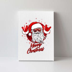 Funny Merry Christmas Disco Santa Claus Canvas