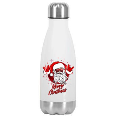 Funny Merry Christmas Disco Santa Claus Stainless Steel Insulated Water Bottle