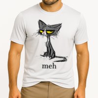 Funny Meh Cat Gift For Cat Lovers Cooling Performance Crew T-Shirt