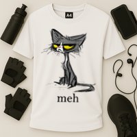 Funny Meh Cat Gift For Cat Lovers Cooling Performance Crew T-Shirt