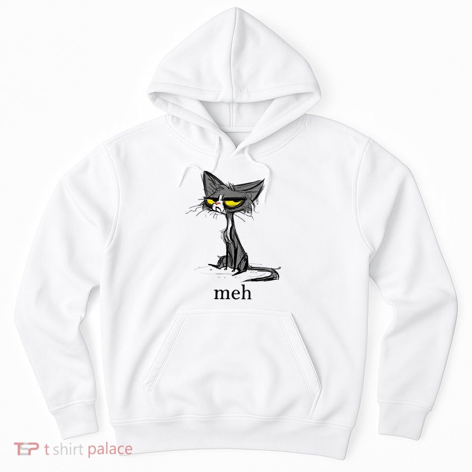 Funny Meh Cat Gift For Cat Lovers Hoodie