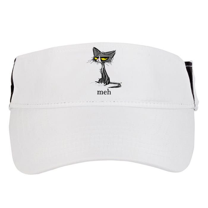 Funny Meh Cat Gift For Cat Lovers Adult Drive Performance Visor