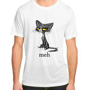 Funny Meh Cat Gift For Cat Lovers Adult ChromaSoft Performance T-Shirt