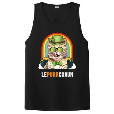 Funny Munchkin Cat Lepurrchaun St Patricks Day Gift PosiCharge Competitor Tank