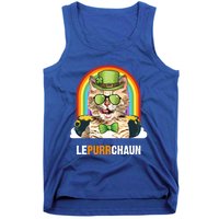 Funny Munchkin Cat Lepurrchaun St Patricks Day Gift Tank Top