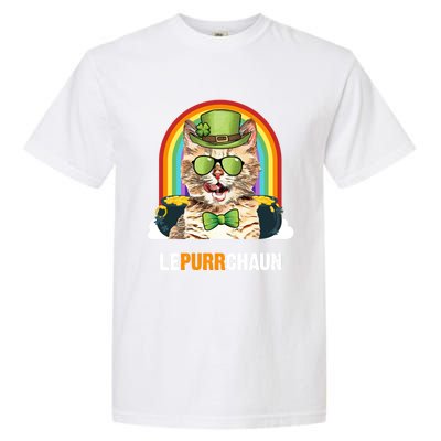 Funny Munchkin Cat Lepurrchaun St Patricks Day Gift Garment-Dyed Heavyweight T-Shirt