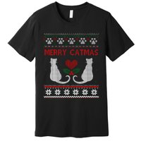 Funny Merry Catmas Ugly Christmas Premium T-Shirt