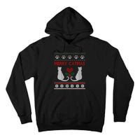 Funny Merry Catmas Ugly Christmas Tall Hoodie