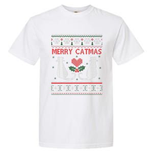 Funny Merry Catmas Ugly Christmas Garment-Dyed Heavyweight T-Shirt