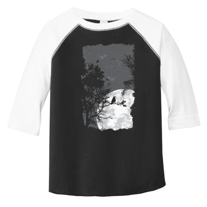 Full Moon Crow Gloomy Forest Costume Awesome Halloween Gift Toddler Fine Jersey T-Shirt