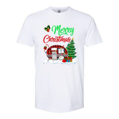 Funny Matching Camping Lighting Santa Camper RV ChristmasGift Softstyle® CVC T-Shirt