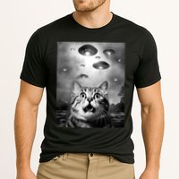 Funny Meme Cat Selfie With Alien Ufos Funny Cat Lovers Aliens Ufo Cooling Performance Crew T-Shirt