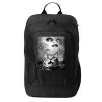 Funny Meme Cat Selfie With Alien Ufos Funny Cat Lovers Aliens Ufo City Backpack