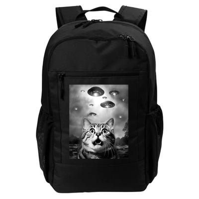 Funny Meme Cat Selfie With Alien Ufos Funny Cat Lovers Aliens Ufo Backpack