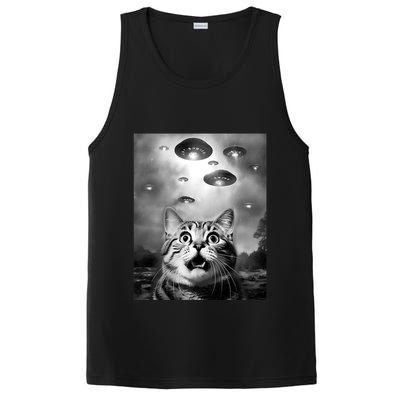 Funny Meme Cat Selfie With Alien Ufos Funny Cat Lovers Aliens Ufo PosiCharge Competitor Tank