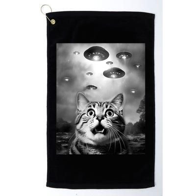 Funny Meme Cat Selfie With Alien Ufos Funny Cat Lovers Aliens Ufo Golf Towel