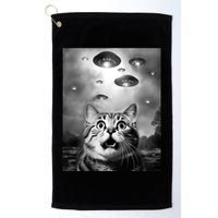 Funny Meme Cat Selfie With Alien Ufos Funny Cat Lovers Aliens Ufo Golf Towel
