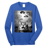 Funny Meme Cat Selfie With Alien Ufos Funny Cat Lovers Aliens Ufo Long Sleeve Shirt