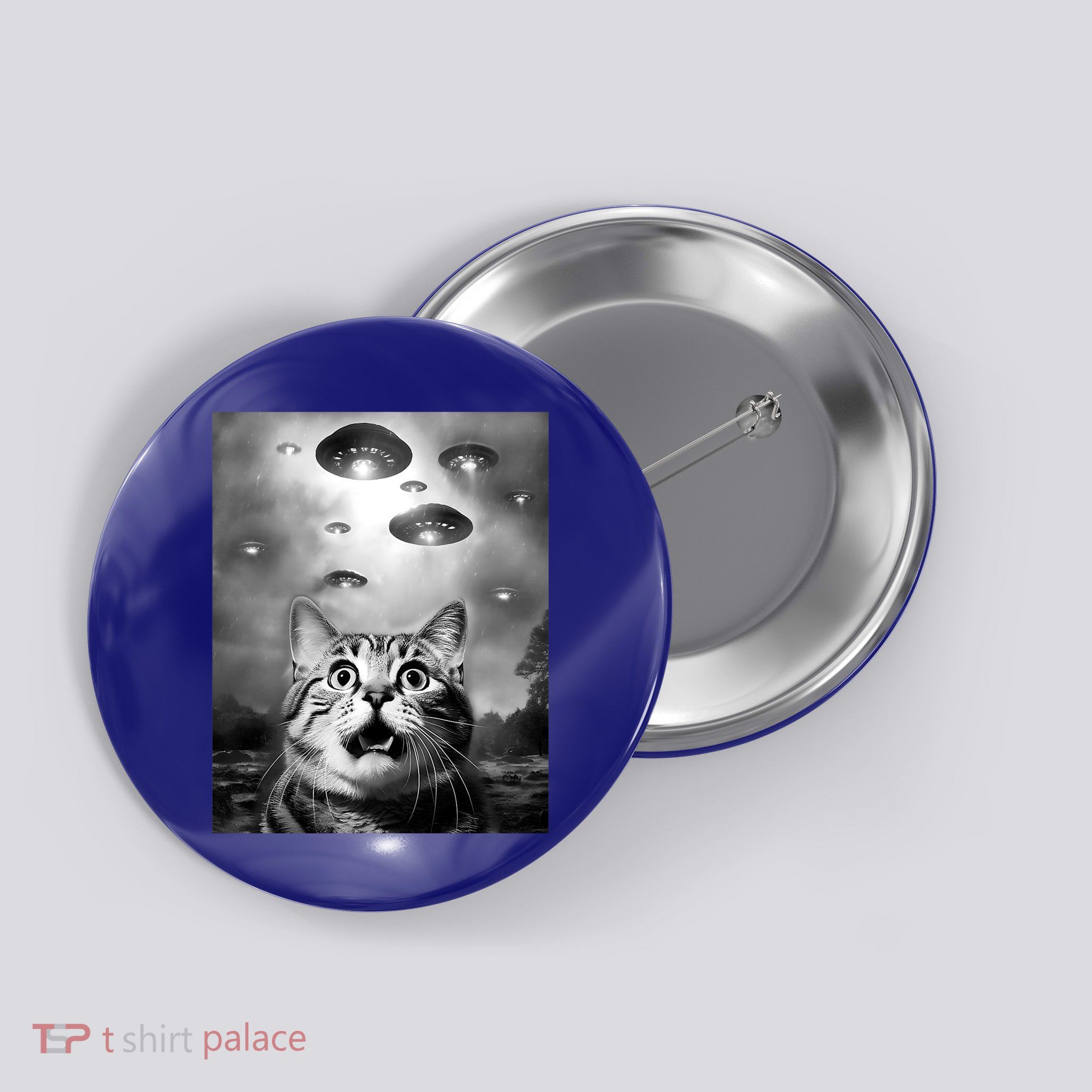 Funny Meme Cat Selfie With Alien Ufos Funny Cat Lovers Aliens Ufo Button