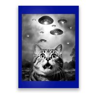 Funny Meme Cat Selfie With Alien Ufos Funny Cat Lovers Aliens Ufo Poster