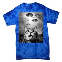 Funny Meme Cat Selfie With Alien Ufos Funny Cat Lovers Aliens Ufo Tie-Dye T-Shirt