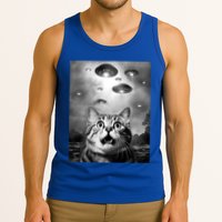 Funny Meme Cat Selfie With Alien Ufos Funny Cat Lovers Aliens Ufo Tank Top