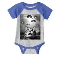 Funny Meme Cat Selfie With Alien Ufos Funny Cat Lovers Aliens Ufo Infant Baby Jersey Bodysuit
